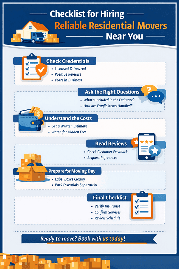 Tips and checklist for hiring residential movers near you – Anber Movers